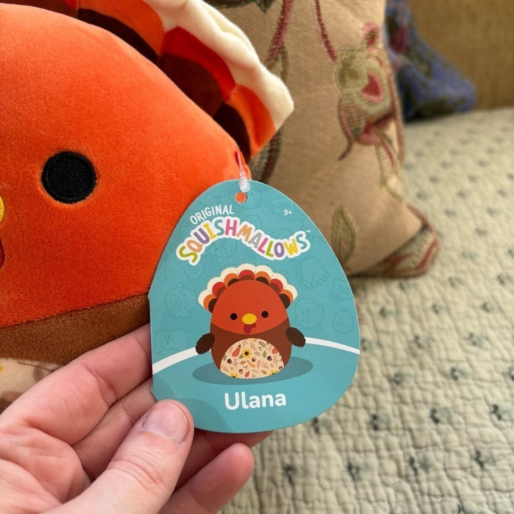 Orange and Brown Ulana the Turkey Plush Squishmallow 9" - Picture 2 of 5
